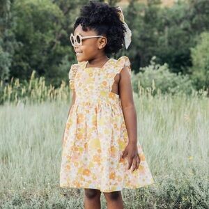 Wunderkin Co. X Wren & James 70s Floral Pinafore